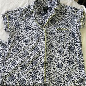 Women’s size medium Blue and White Laura Ashley Pajamas